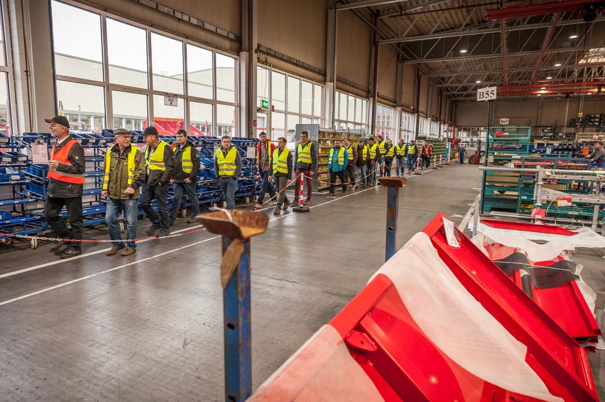 Visite d'usine durant la production